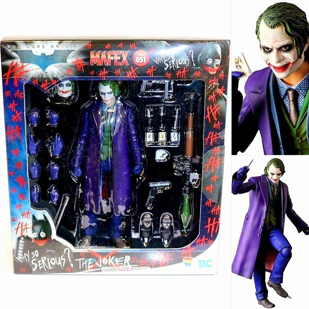 DC Joker Batman The Dark Knight 6" Action Figure Medicom Mafex 015 1:12 Collect