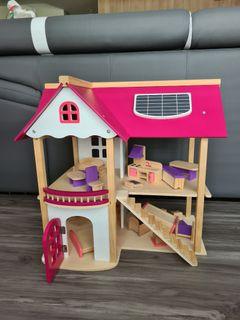Montessori Wooden Doll House Pretend Play