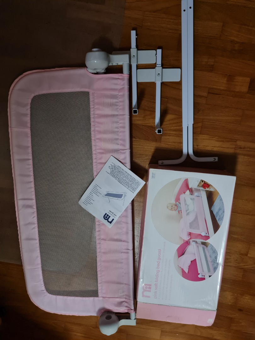 Mothercare pink deals bed guard