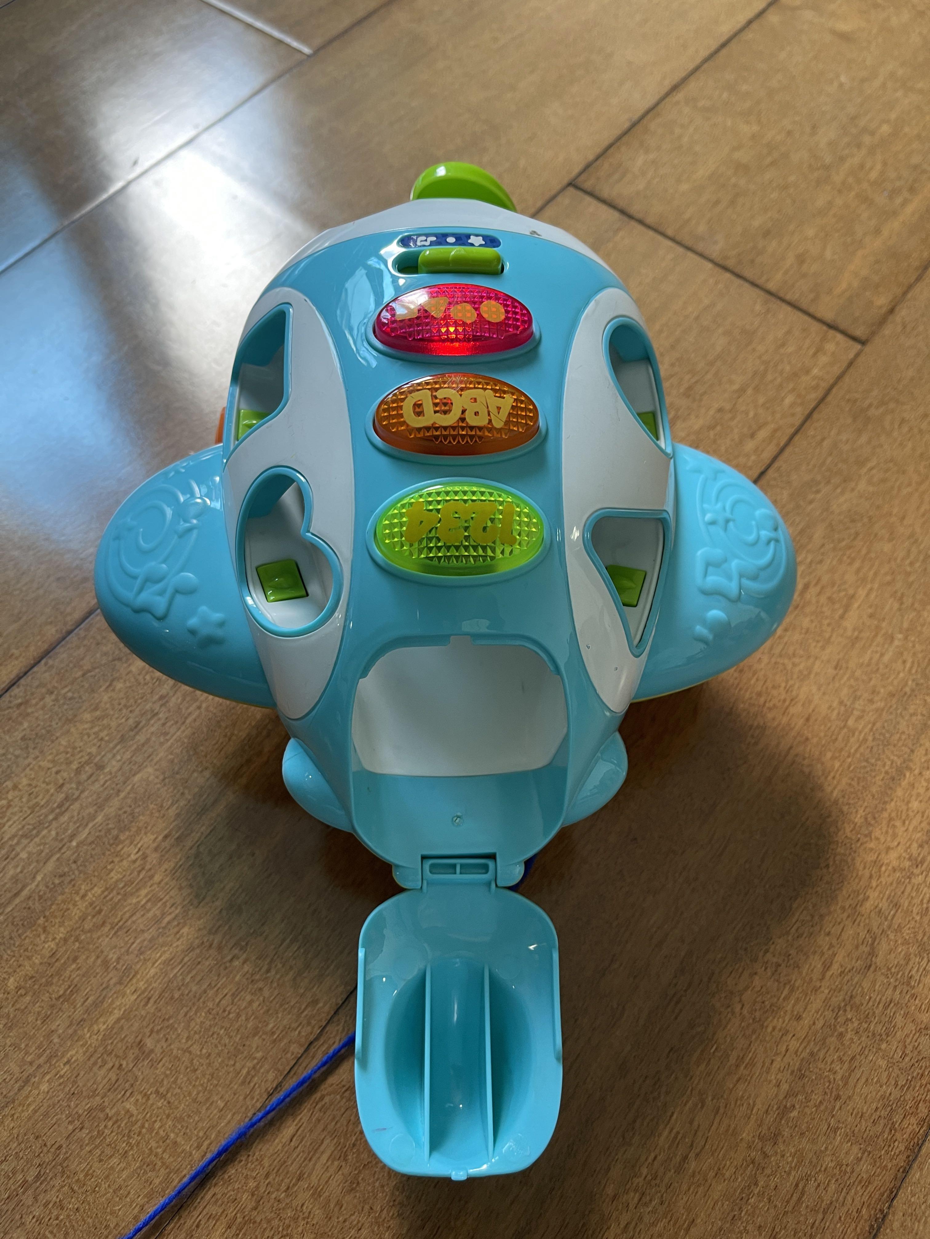Musical Shape Sorter Plane, Pull Along Toy, Hobbies & Toys, Toys