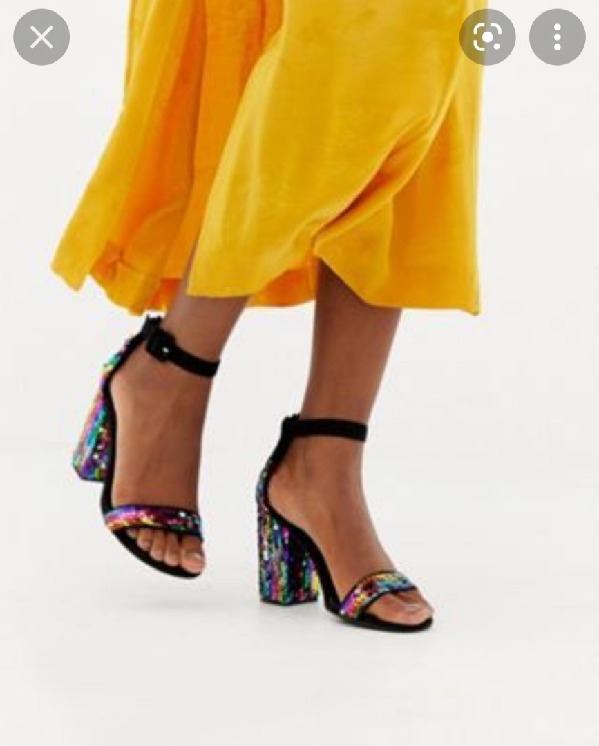 Rainbow discount sequin heels