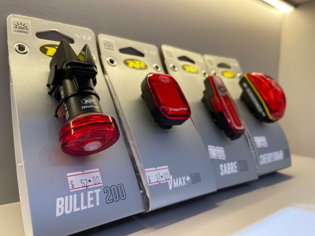 New: niterider bicycle rear light bullet vmax+ Sabre cherrybomb