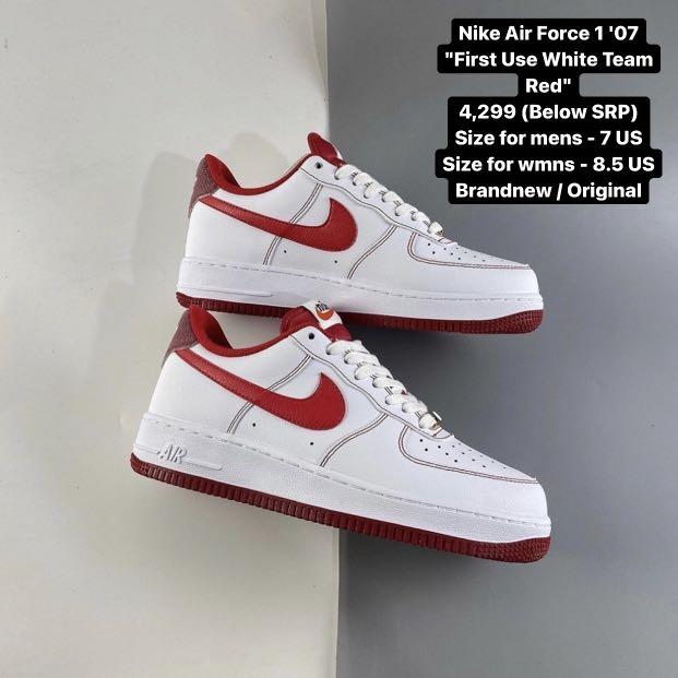 Nike Air Force 1 First Use Team Red shoes 