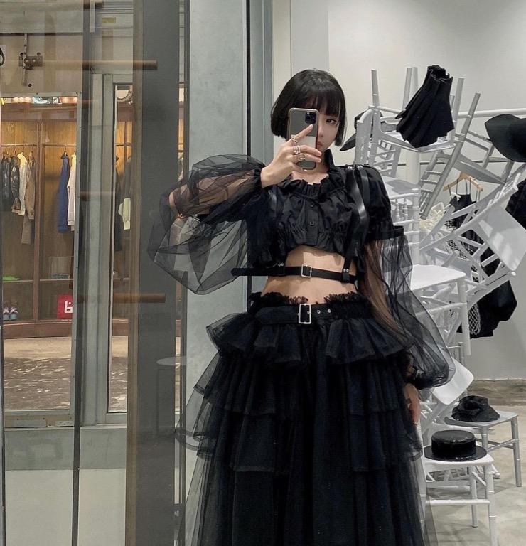 ポイント5倍 noirkeininmiya 2022ss チュールロゴハーネス | www