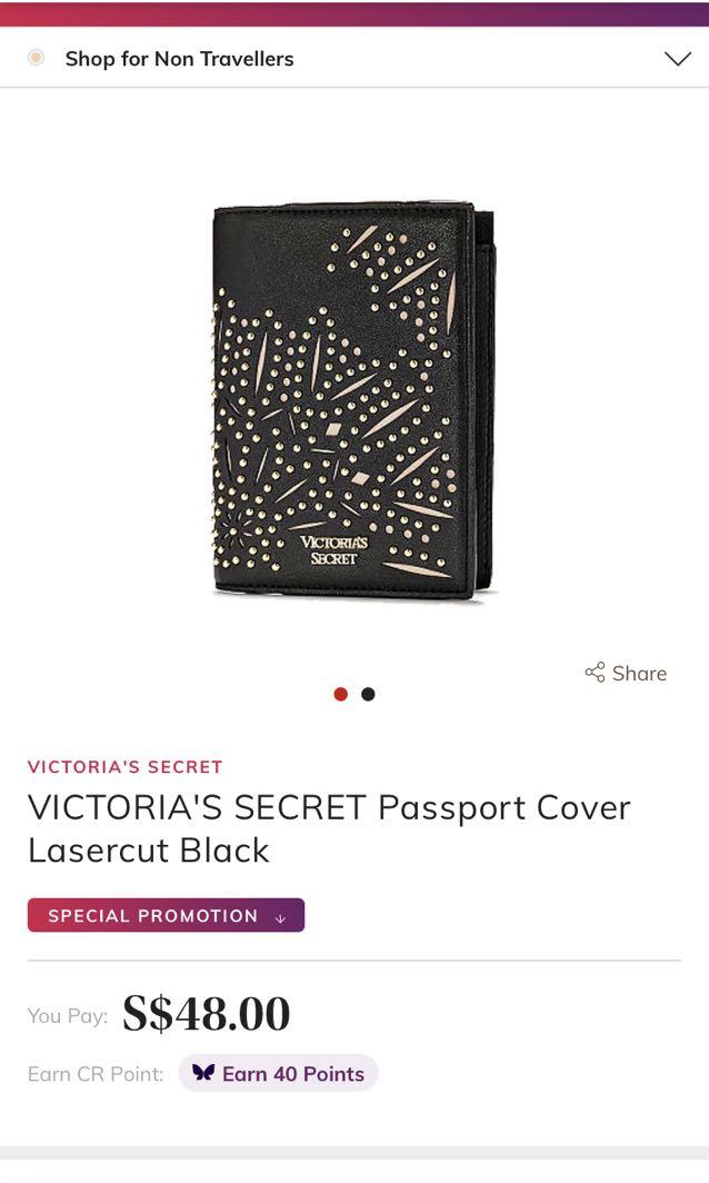 Passport Cover VICTORIA’s SECRET, Fesyen Wanita, Tas & Dompet di Carousell