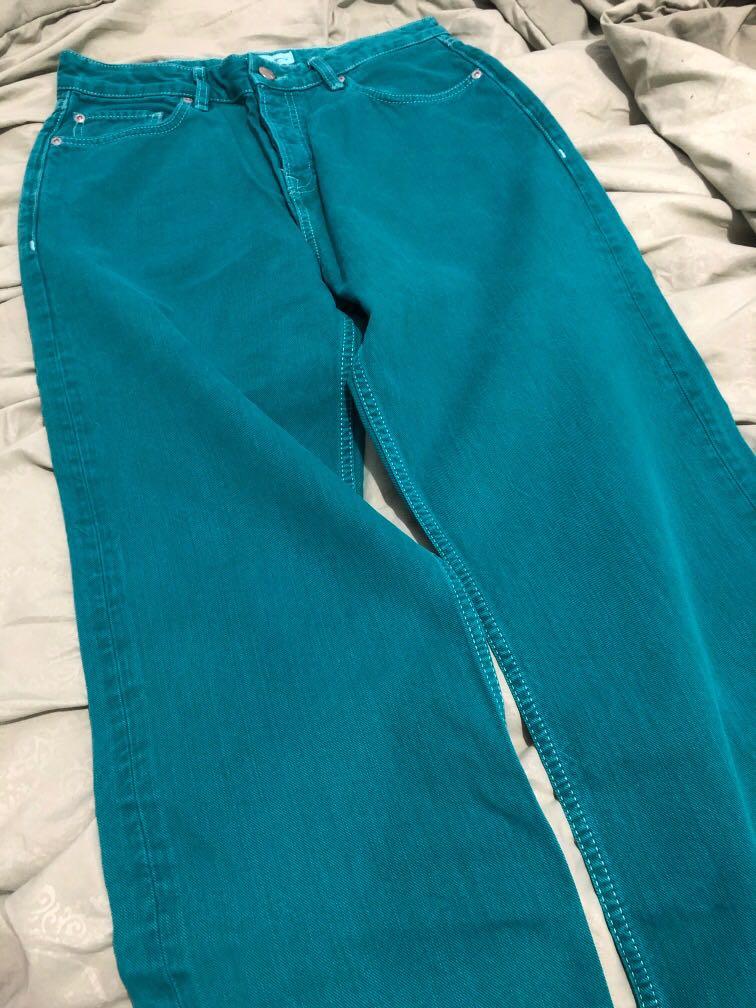 Pepe Jeans x Dua Lipa high waist, Fesyen Wanita, Pakaian Wanita, Bawahan di  Carousell