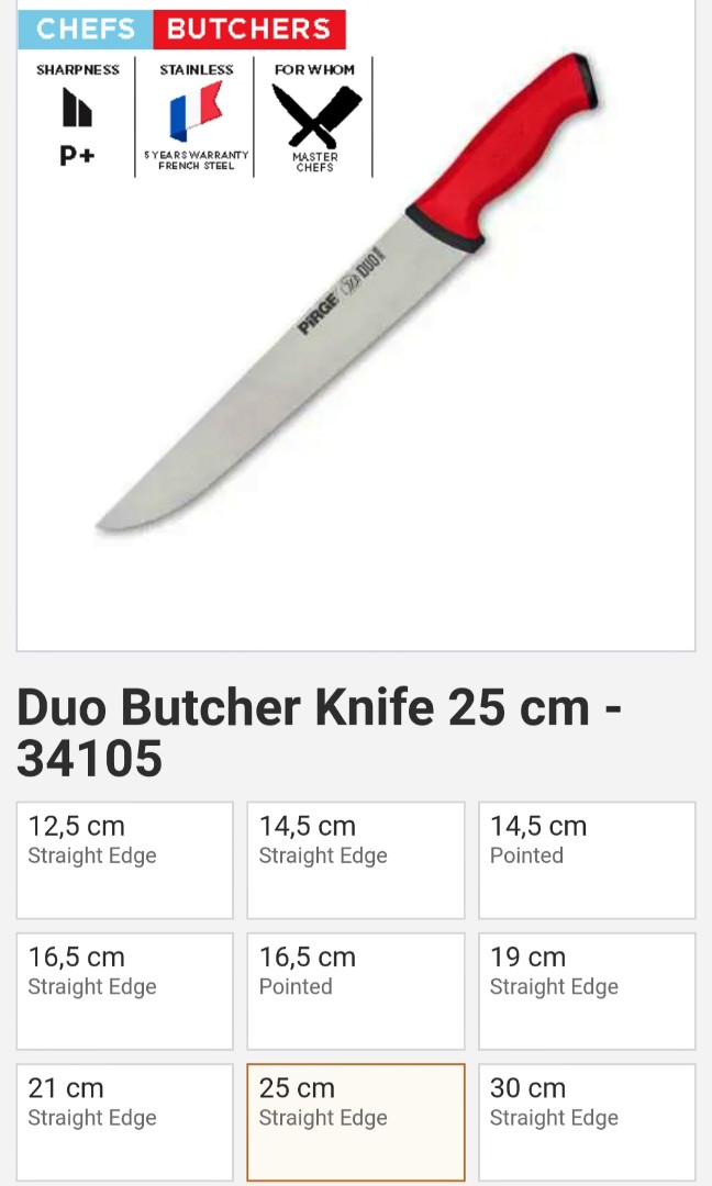 Pirge DUO Butcher Knife, Furniture & Home Living, Kitchenware