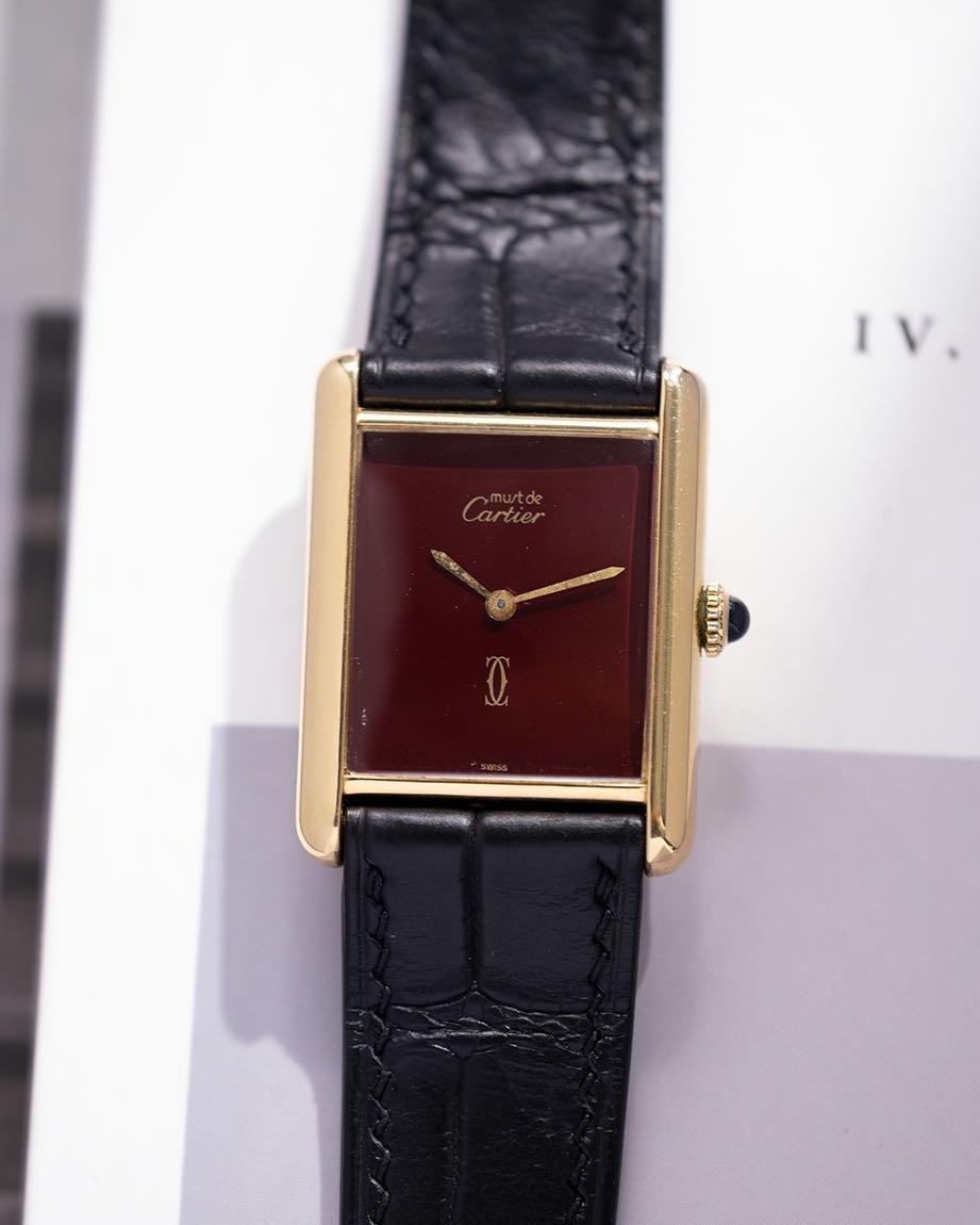 Cartier tank red strap online