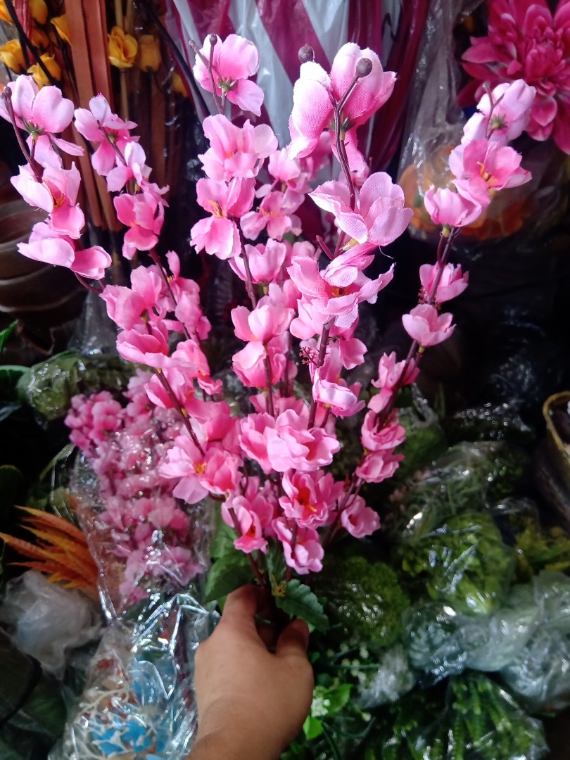 Sakura Artificial Flowers Cherry Blossoms, Furniture & Home Living