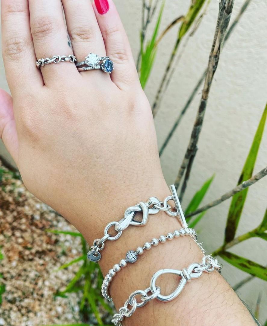 AUTHENTIC PANDORA HEART T BAR KNOTTED 
