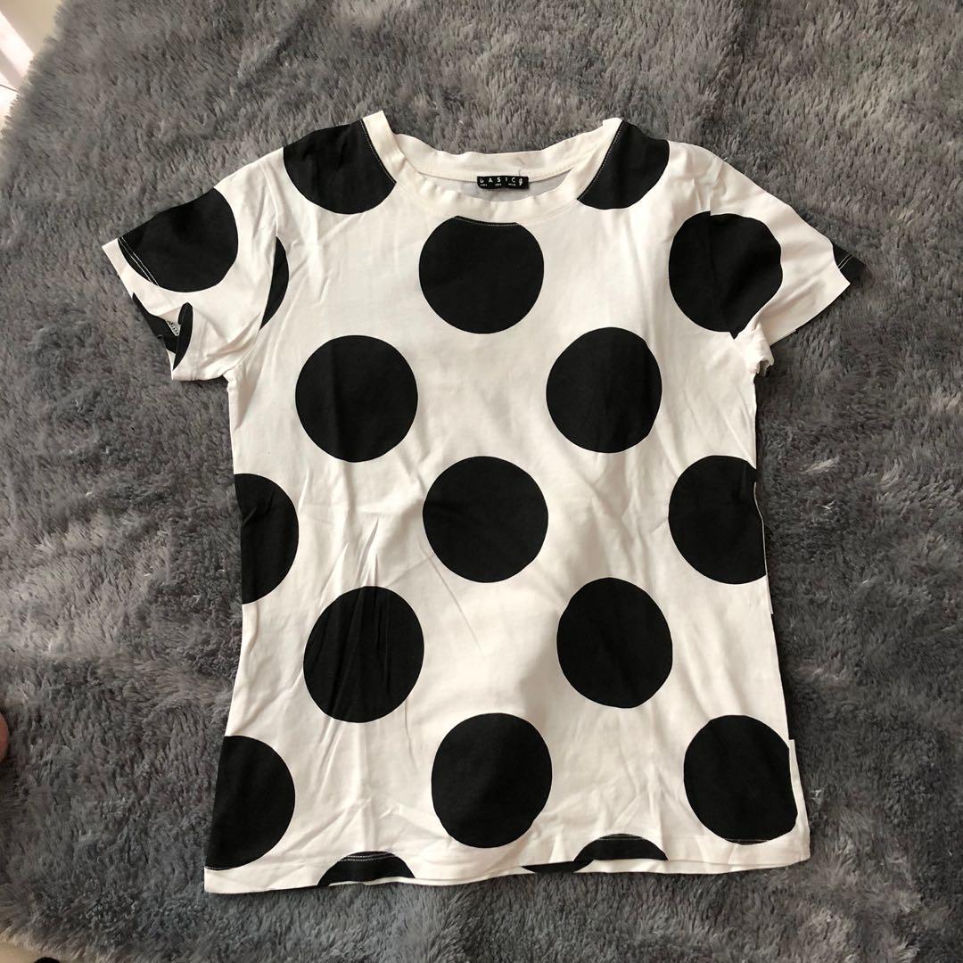 STRADIVARIUS Black\u0026White Top - Atasan 