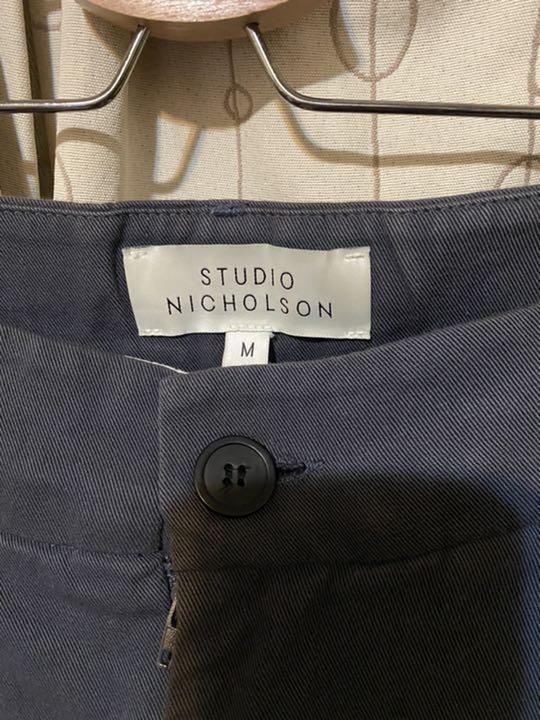 現貨」studio nicholson 紫黑色寬褲M號, 他的時尚, 褲子, 長褲在旋轉拍賣