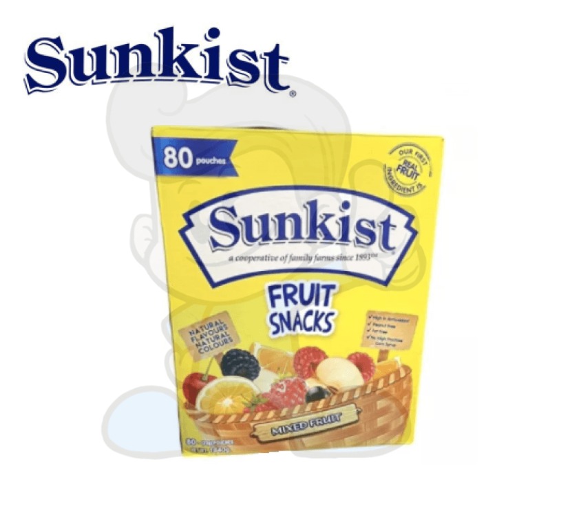 Sunkist Fruit Snacks Mixed Real Fruits Sweets Candy 80s, Food & Drinks