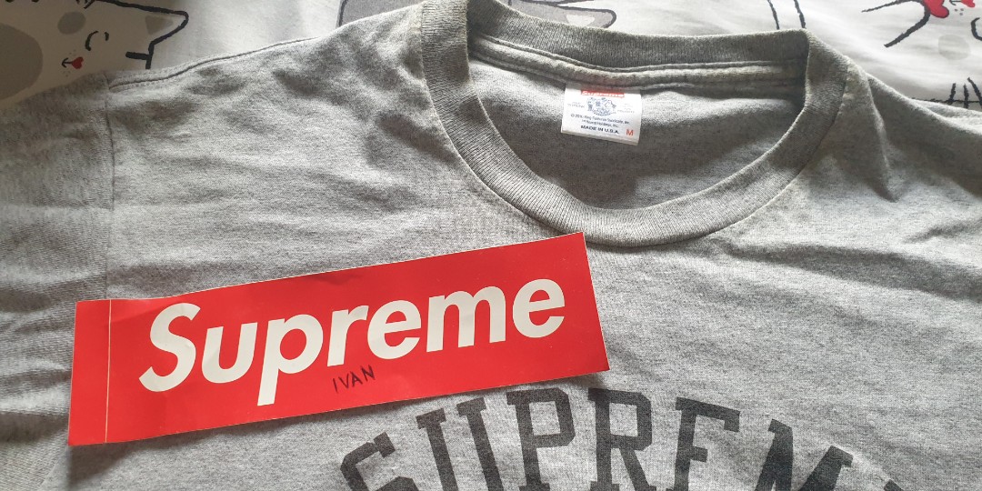 Supreme Popeye tee Grey m