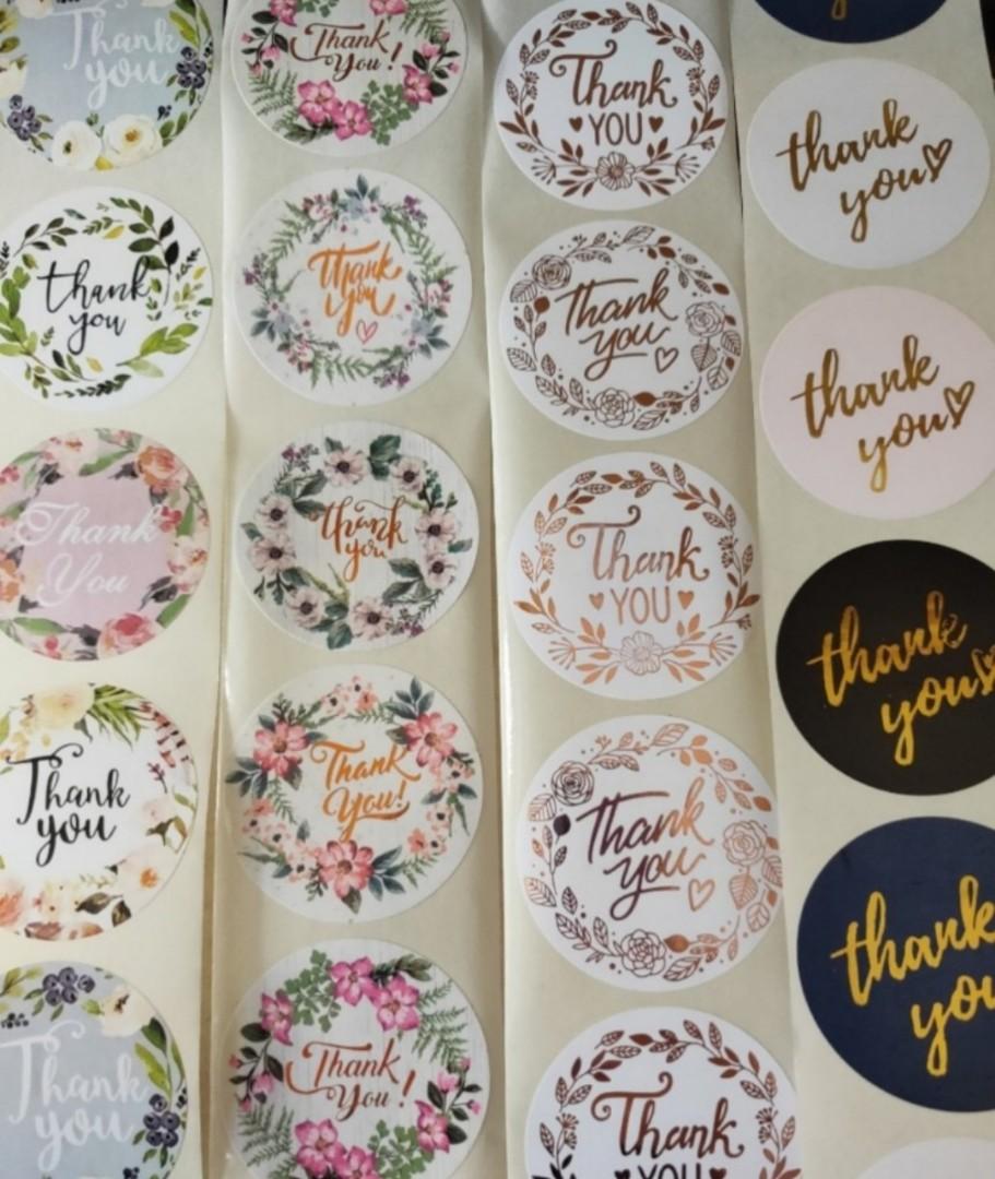 Thank you sticker labels ( able to mix), Hobbies & Toys, Stationery ...
