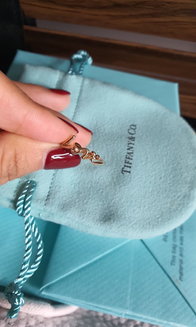 Tiffany love ring clearance silver