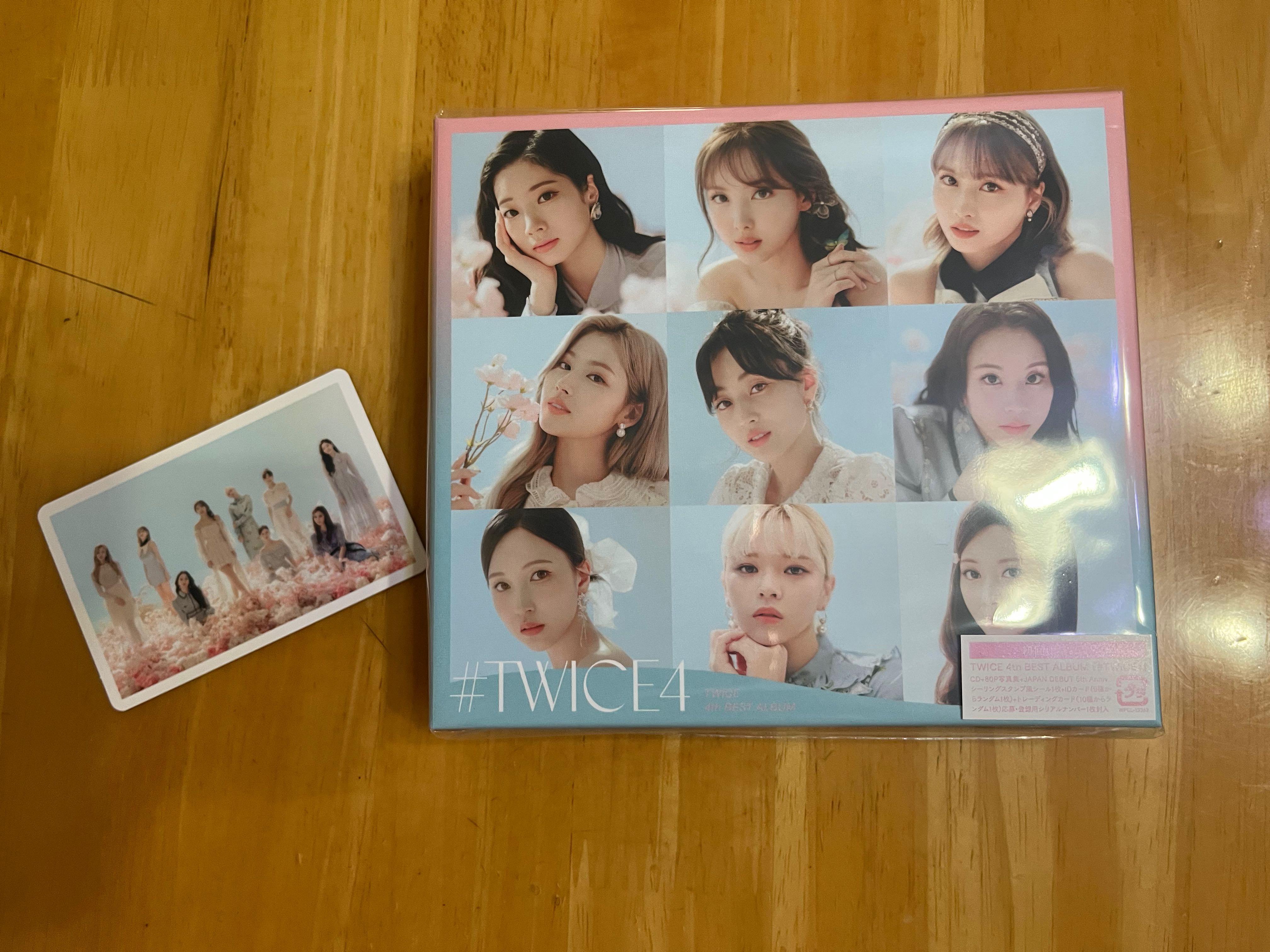 Twice - #TWICE4 初回A盤淨專連團卡, 興趣及遊戲, 收藏品及紀念品, 韓