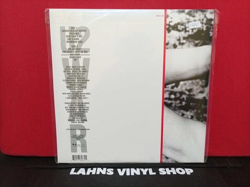 U2 - War (Category: Vinyls) located in Manila. Submitted by nw101 (Listing ID 1150451616, Image 2). Description: U2 - War Vinyl : M Cover : Sealed Price : 2300 EU Press MOP : Gcash or Metrobank Pick up : Project 4 QC .