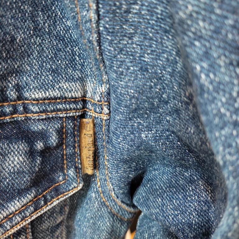 Timberland denim jacket leather collar clearance