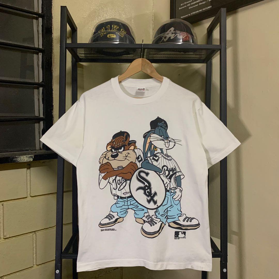 90's LOONEY TUNES BUGS BUNNY X WHITE SOX Made in USA Size XL