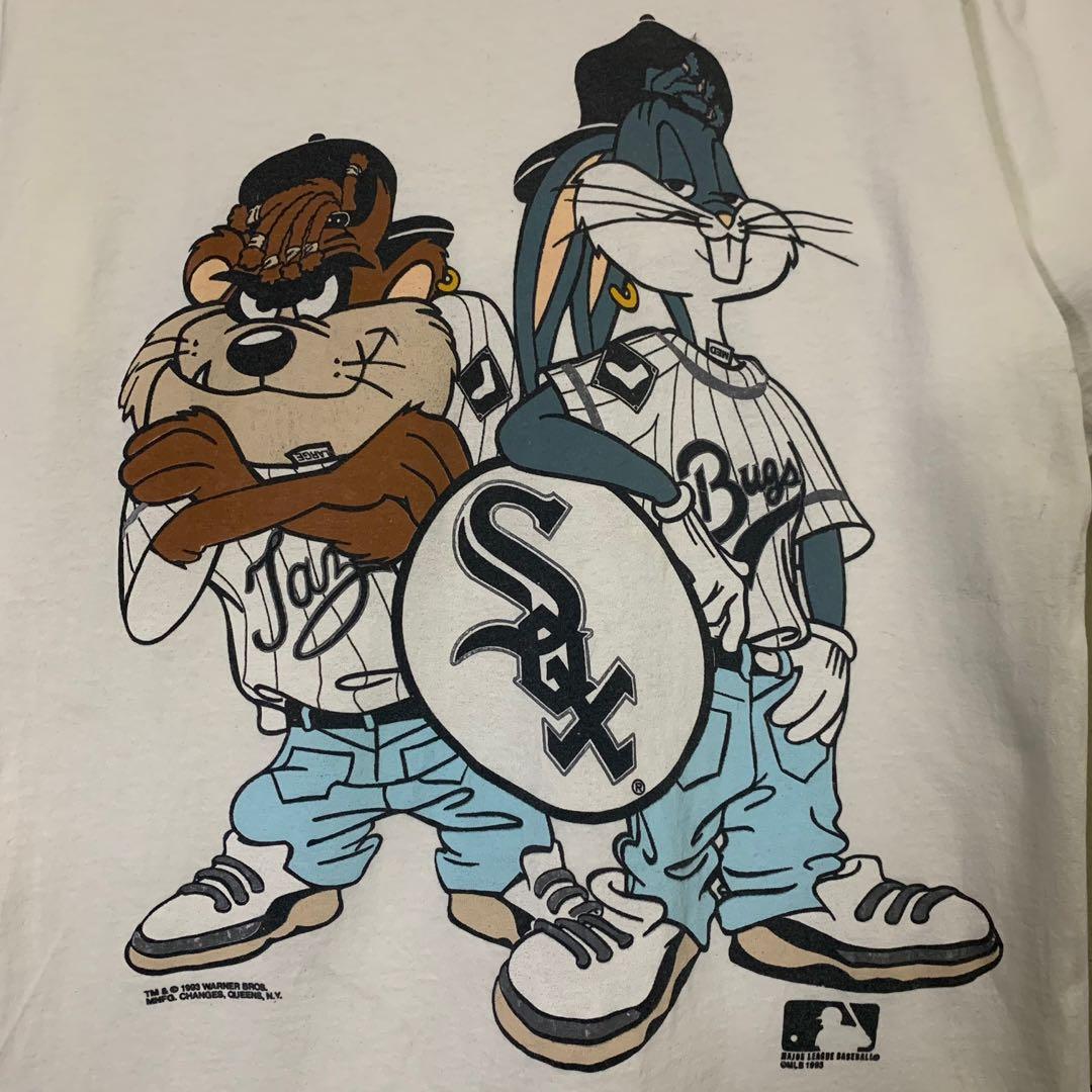 90's LOONEY TUNES BUGS BUNNY X WHITE SOX Made in USA Size XL