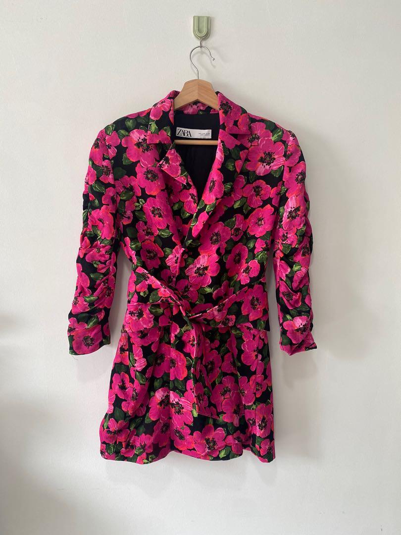 Zara floral blazer dress