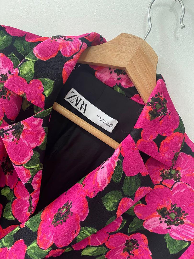 Blazer fleuri zara on sale
