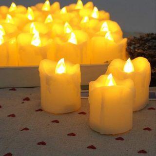 12 Pcs Flameless Candles Smokeless Decoration Living Room Dining Table