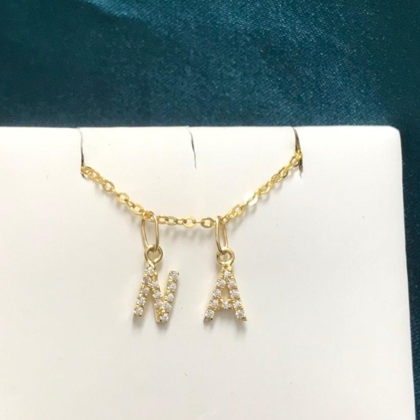 Gold alphabet clearance letter pendant