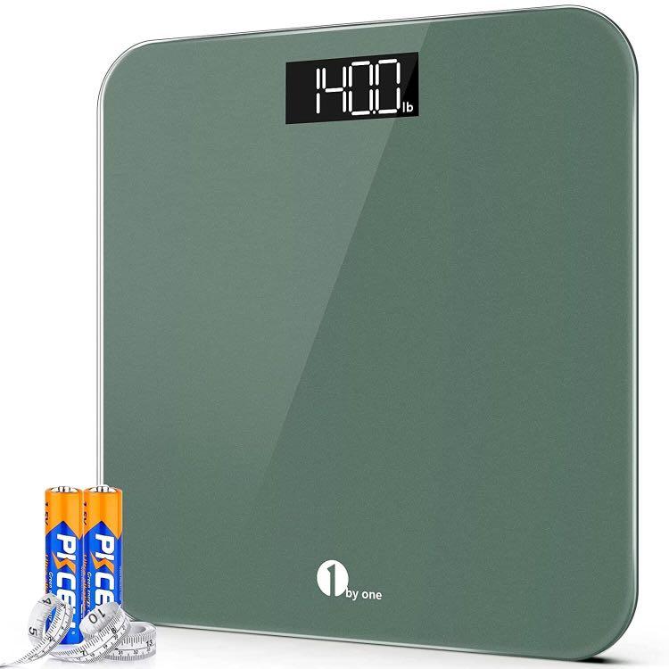 1byone Digital Body Weight Scale Bathroom Scale with Step-on