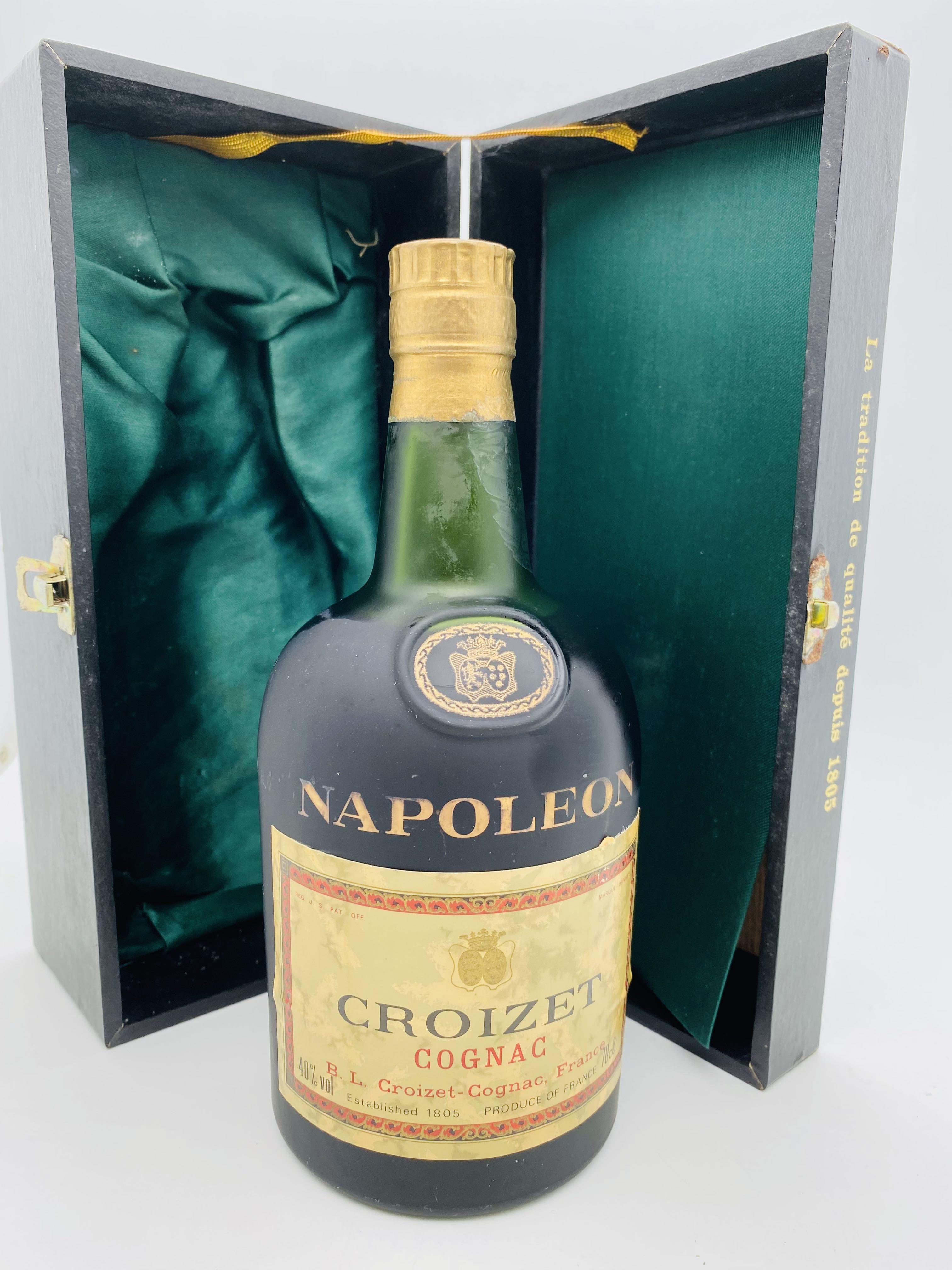定番 Croizet 80's Napoleon 嘢食 高斯拿破侖干邑木盒, 700ml Cognac ブランデー