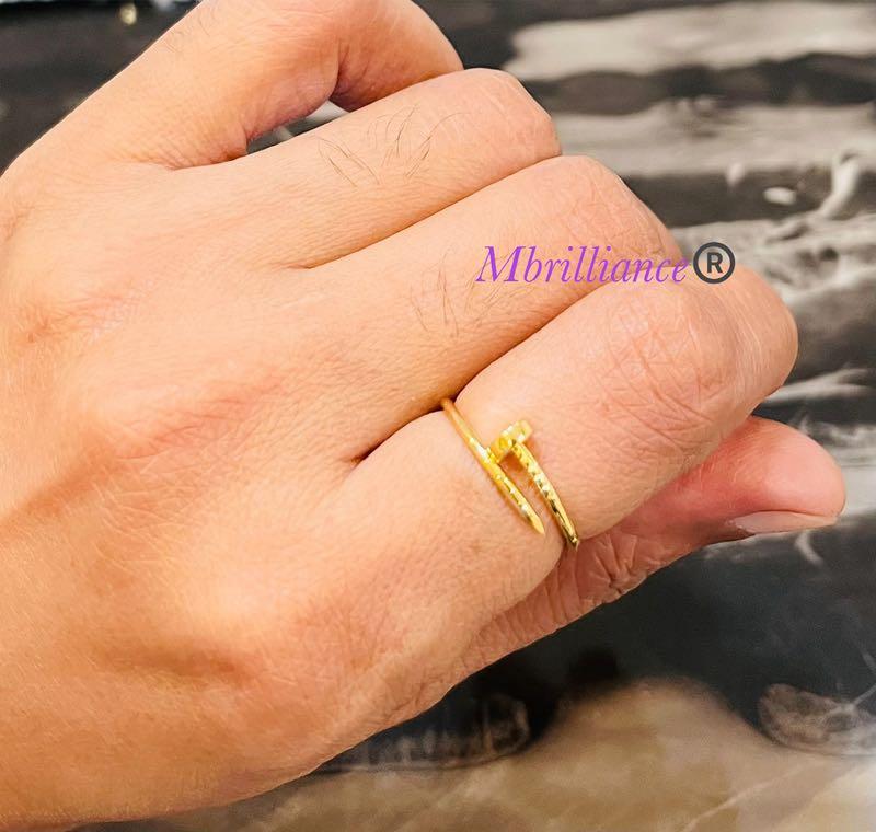 916 gold Nail ring