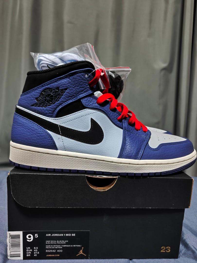 Air Jordan 1 Mid SE Deep Royal Blue Men s Fashion Footwear