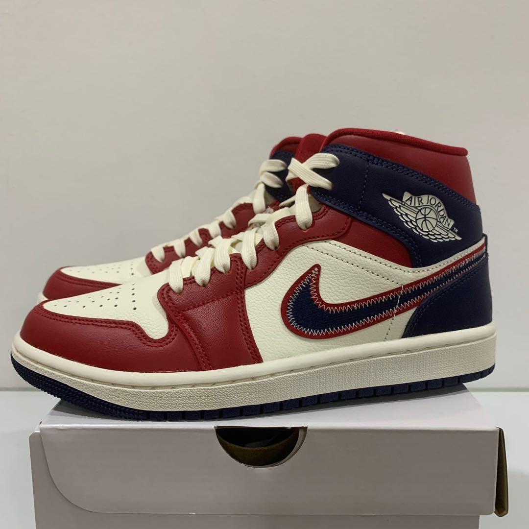 Air Jordan 1 Mid SE USA Women s Size US 8 DQ7648 600 Women s Fashion Footwear Sneakers on Carousell