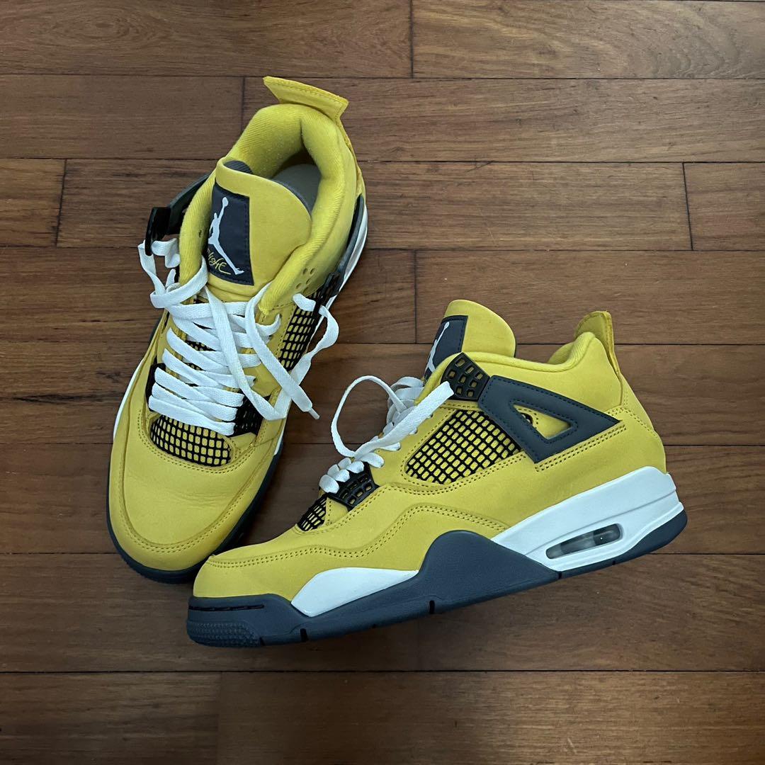 Air Jordan 4 Lightning, Men's Fashion, Footwear, Sneakers on Carousell