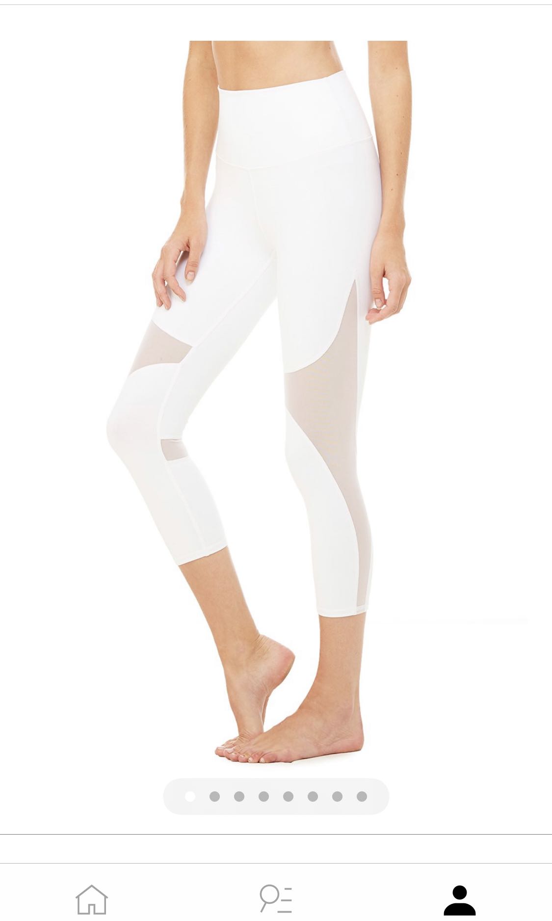 Alo Yoga white high waist coast capri tights Women s Fashion Activewear on Carousell