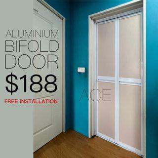 Aluminium Bi-fold door for toilet