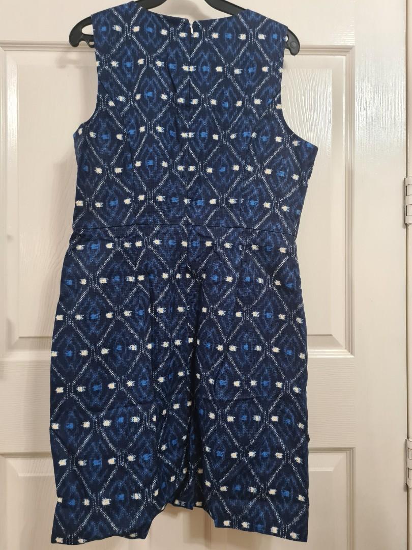 Ann Taylor- Blue Printed Dress, Women's ...