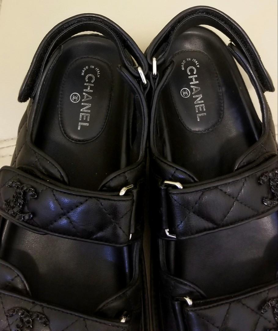 Chanel Calfskin Dad s Sandals Size Euro 37C Luxury Sneakers