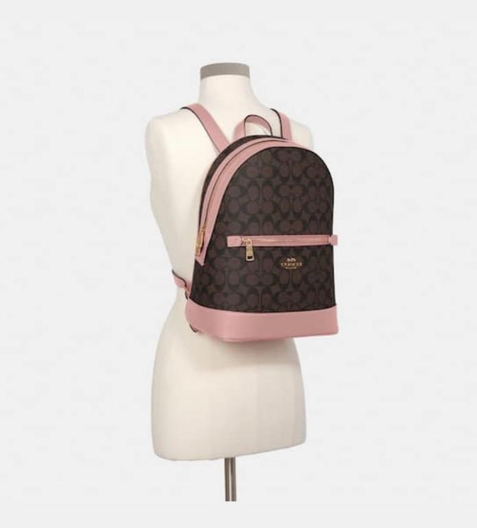 AUTHENTIC COACH Kenley Backpack In Signature Canvas, Women's Fashion