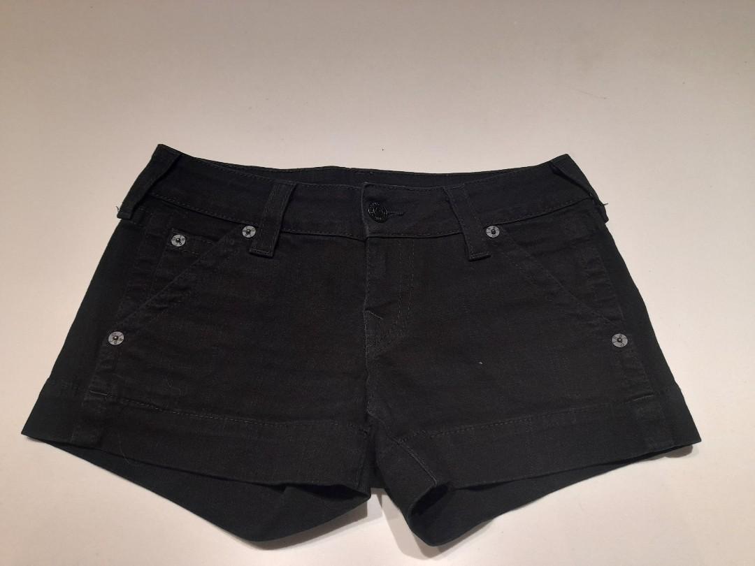 black true religion shorts womens