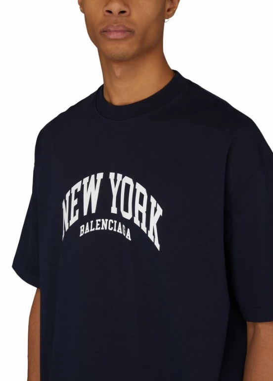 Balenciaga navy tee sales