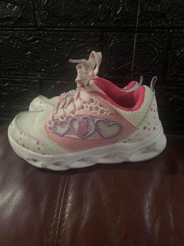 Barbie Rubber Shoes (Category: Babies & Kids Fashion) located in Quezon City. Submitted by __decluttering (Listing ID 1150768479, Image 2). Description: Super good condition, used only 3x. Available in 2 sizes Size 7 & size 9.