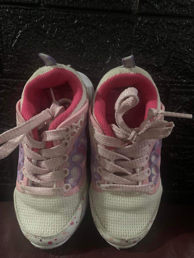Barbie Rubber Shoes (Category: Babies & Kids Fashion) located in Quezon City. Submitted by __decluttering (Listing ID 1150768479, Image 3). Description: Super good condition, used only 3x. Available in 2 sizes Size 7 & size 9.