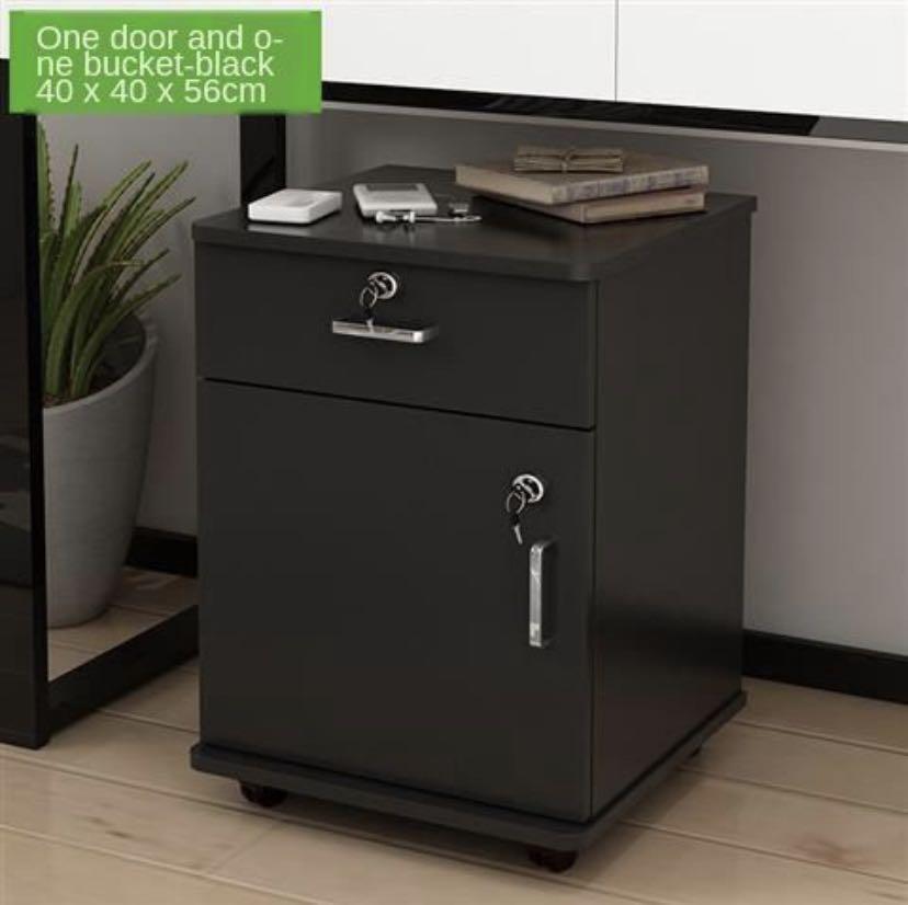 Bedside table outlet with lock