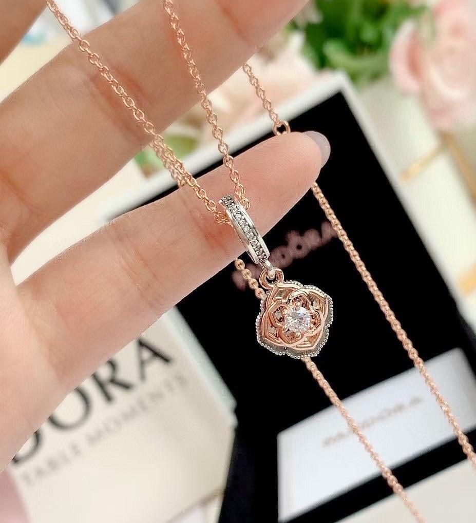 AUTHENTIC PANDORA ROSEGOLD NECKLACE 