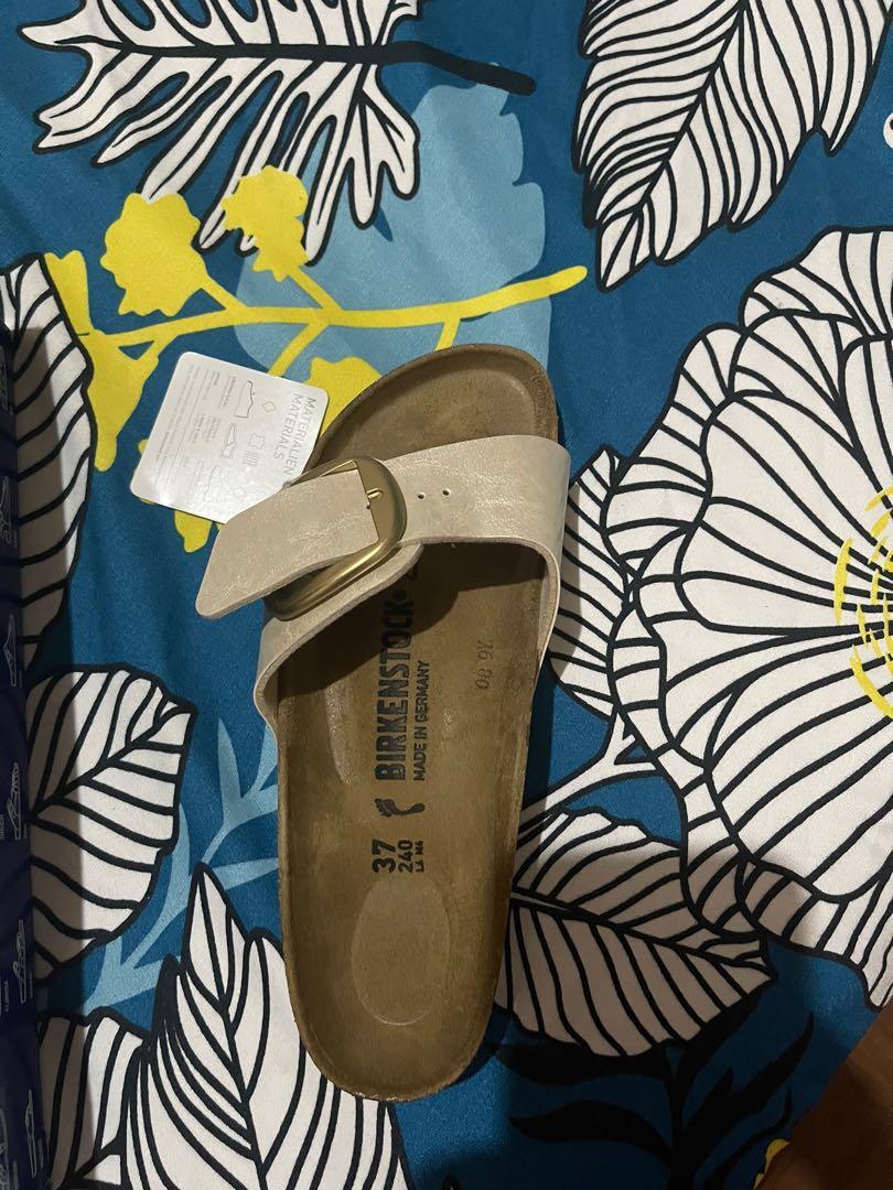 Birkenstocks Madrid Big Buckle Graceful White Pearl