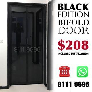 Black Edition Bifold Toilet Door
