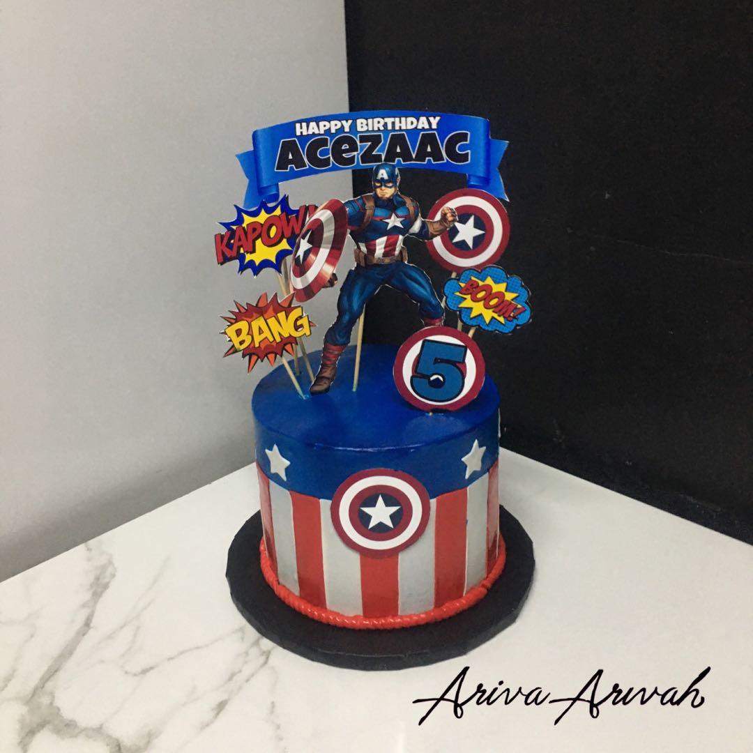 Captain America Shield Birthday Cake | bakehoney.com