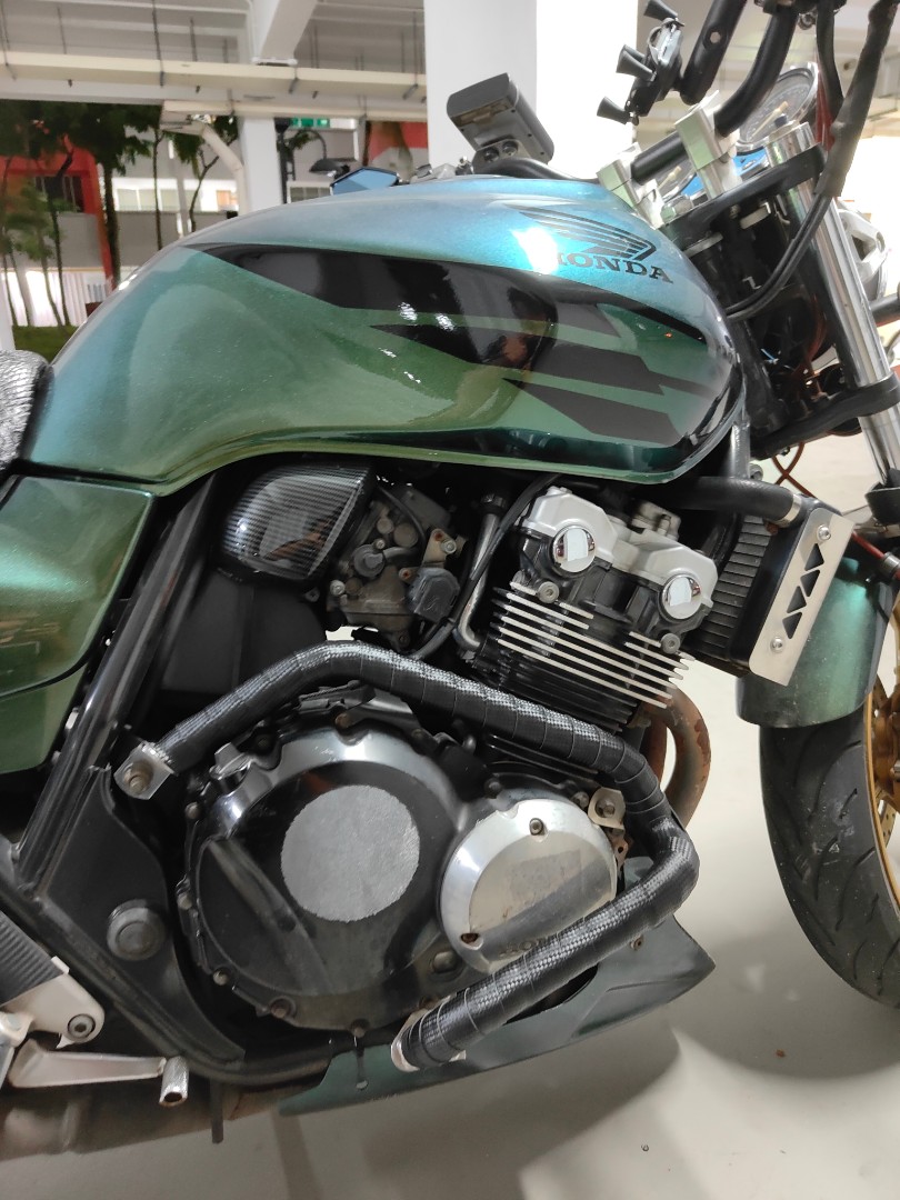 Carbon Crash Bar Wrap CB400 (Installation Provided), Motorcycles